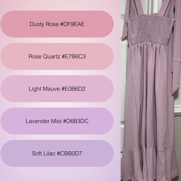 Dusty rose bridesmaid square neck ruffle split adjustable strap sundress w belt - Picture 10 of 10